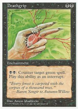 1997 Magic the Gathering 5th Edition #NNO Deathgrip Front