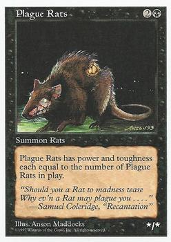 1997 Magic the Gathering 5th Edition #NNO Plague Rats Front