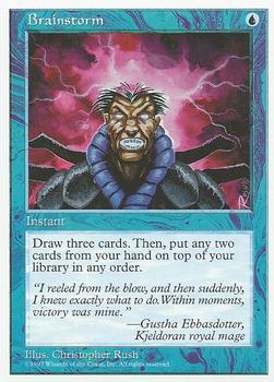 1997 Magic the Gathering 5th Edition #NNO Brainstorm Front