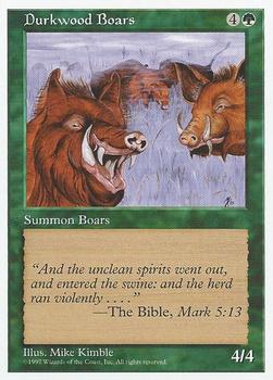 1997 Magic the Gathering 5th Edition #NNO Durkwood Boars Front
