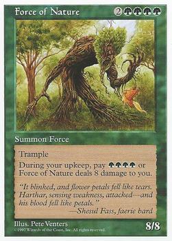 1997 Magic the Gathering 5th Edition #NNO Force of Nature Front