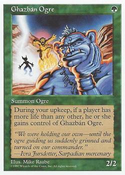 1997 Magic the Gathering 5th Edition #NNO Ghazbán Ogre Front