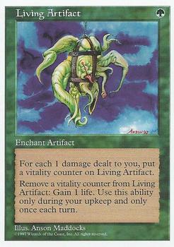 1997 Magic the Gathering 5th Edition #NNO Living Artifact Front