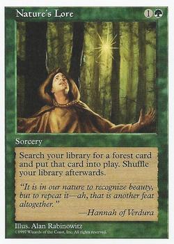 1997 Magic the Gathering 5th Edition #NNO Nature's Lore Front