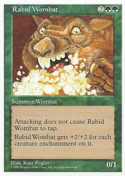 1997 Magic the Gathering 5th Edition #NNO Rabid Wombat Front