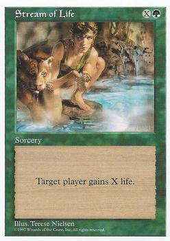 1997 Magic the Gathering 5th Edition #NNO Stream of Life Front