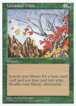 1997 Magic the Gathering 5th Edition #NNO Untamed Wilds Front