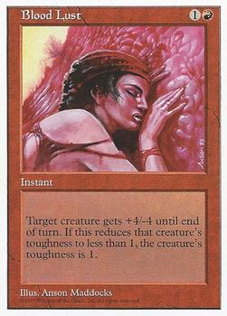 1997 Magic the Gathering 5th Edition #NNO Blood Lust Front