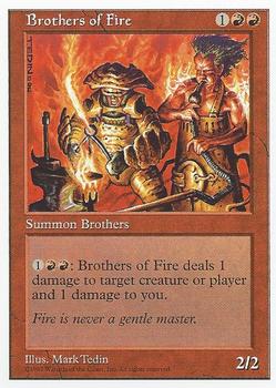 1997 Magic the Gathering 5th Edition #NNO Brothers of Fire Front