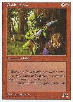 1997 Magic the Gathering 5th Edition #NNO Goblin Hero Front