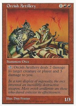 1997 Magic the Gathering 5th Edition #NNO Orcish Artillery Front