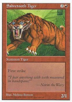 1997 Magic the Gathering 5th Edition #NNO Sabretooth Tiger Front