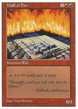 1997 Magic the Gathering 5th Edition #NNO Wall of Fire Front