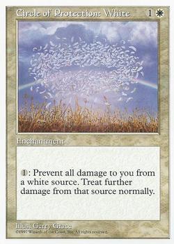 1997 Magic the Gathering 5th Edition #NNO Circle of Protection: White Front