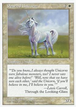 1997 Magic the Gathering 5th Edition #NNO Pearled Unicorn Front