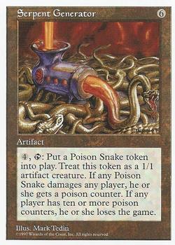 1997 Magic the Gathering 5th Edition #NNO Serpent Generator Front