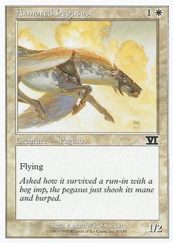 1999 Magic the Gathering 6th Edition #5 Armored Pegasus Front