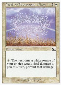 1999 Magic the Gathering 6th Edition #12 Circle of Protection: White Front