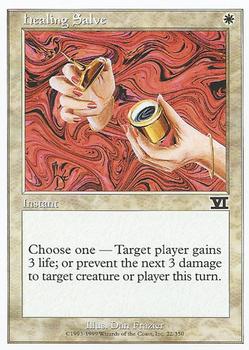 1999 Magic the Gathering 6th Edition #22 Healing Salve Front