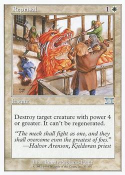 1999 Magic the Gathering 6th Edition #37 Reprisal Front