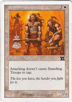 1999 Magic the Gathering 6th Edition #44 Standing Troops Front