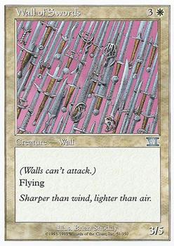 1999 Magic the Gathering 6th Edition #51 Wall of Swords Front
