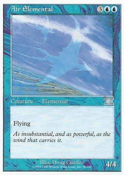 1999 Magic the Gathering 6th Edition #56 Air Elemental Front