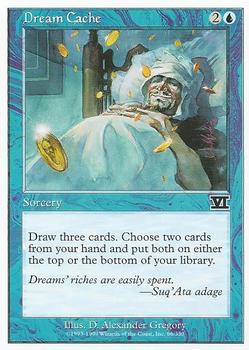 1999 Magic the Gathering 6th Edition #66 Dream Cache Front