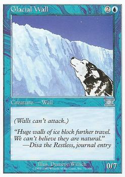 1999 Magic the Gathering 6th Edition #72 Glacial Wall Front