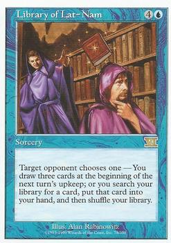 1999 Magic the Gathering 6th Edition #78 Library of Lat-Nam Front