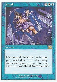 1999 Magic the Gathering 6th Edition #92 Recall Front