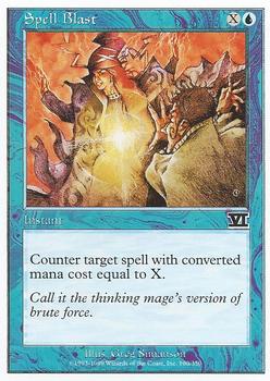 1999 Magic the Gathering 6th Edition #100 Spell Blast Front