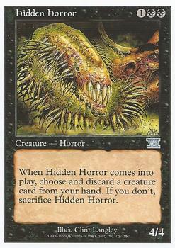 1999 Magic the Gathering 6th Edition #137 Hidden Horror Front