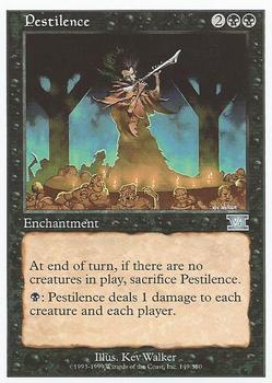 1999 Magic the Gathering 6th Edition #149 Pestilence Front