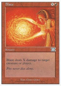 1999 Magic the Gathering 6th Edition #168 Blaze Front