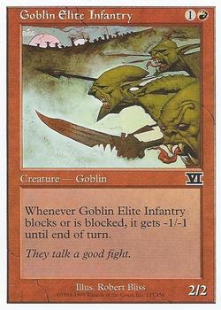 1999 Magic the Gathering 6th Edition #183 Goblin Elite Infantry Front
