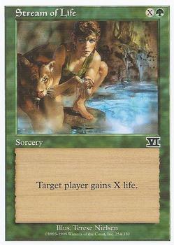 1999 Magic the Gathering 6th Edition #254 Stream of Life Front