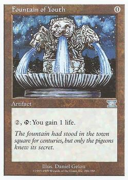 1999 Magic the Gathering 6th Edition #286 Fountain of Youth Front