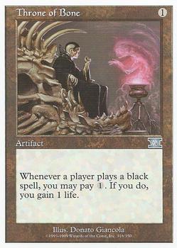 1999 Magic the Gathering 6th Edition #316 Throne of Bone Front