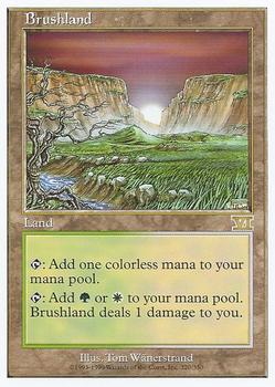1999 Magic the Gathering 6th Edition #320 Brushland Front
