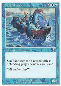 2001 Magic the Gathering 7th Edition #97 Sea Monster Front