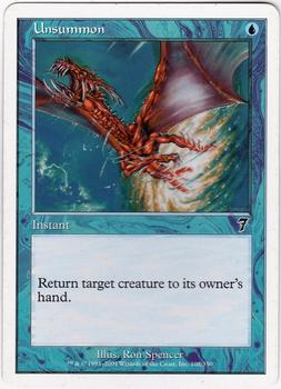 2001 Magic the Gathering 7th Edition #108 Unsummon Front
