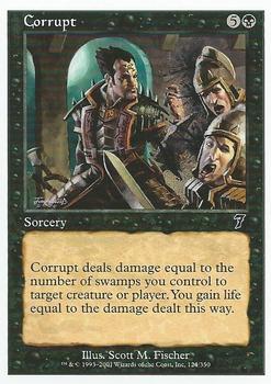 2001 Magic the Gathering 7th Edition #124 Corrupt Front