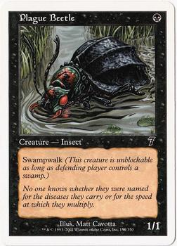 2001 Magic the Gathering 7th Edition #155 Plague Beetle Front