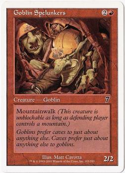 2001 Magic the Gathering 7th Edition #193 Goblin Spelunkers Front