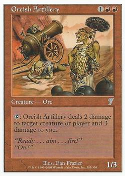 2001 Magic the Gathering 7th Edition #205 Orcish Artillery Front