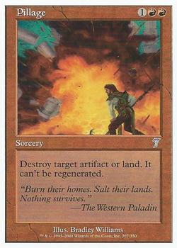 2001 Magic the Gathering 7th Edition #207 Pillage Front