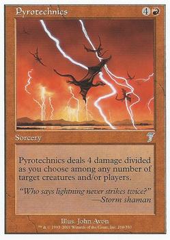2001 Magic the Gathering 7th Edition #210 Pyrotechnics Front