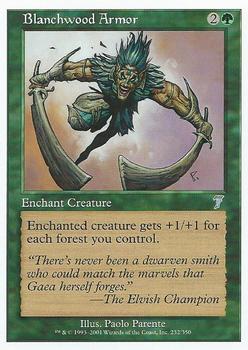 2001 Magic the Gathering 7th Edition #232 Blanchwood Armor Front