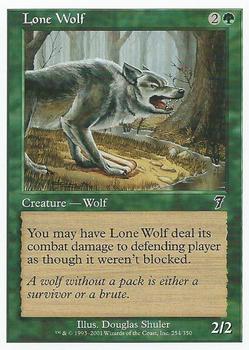 2001 Magic the Gathering 7th Edition #254 Lone Wolf Front